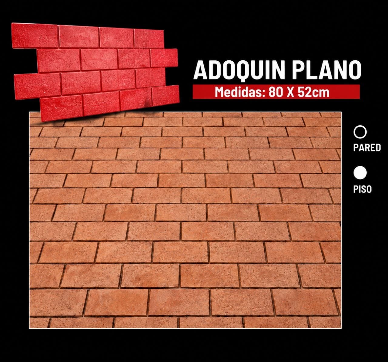Molde Adoquin Plano para concreto estampado