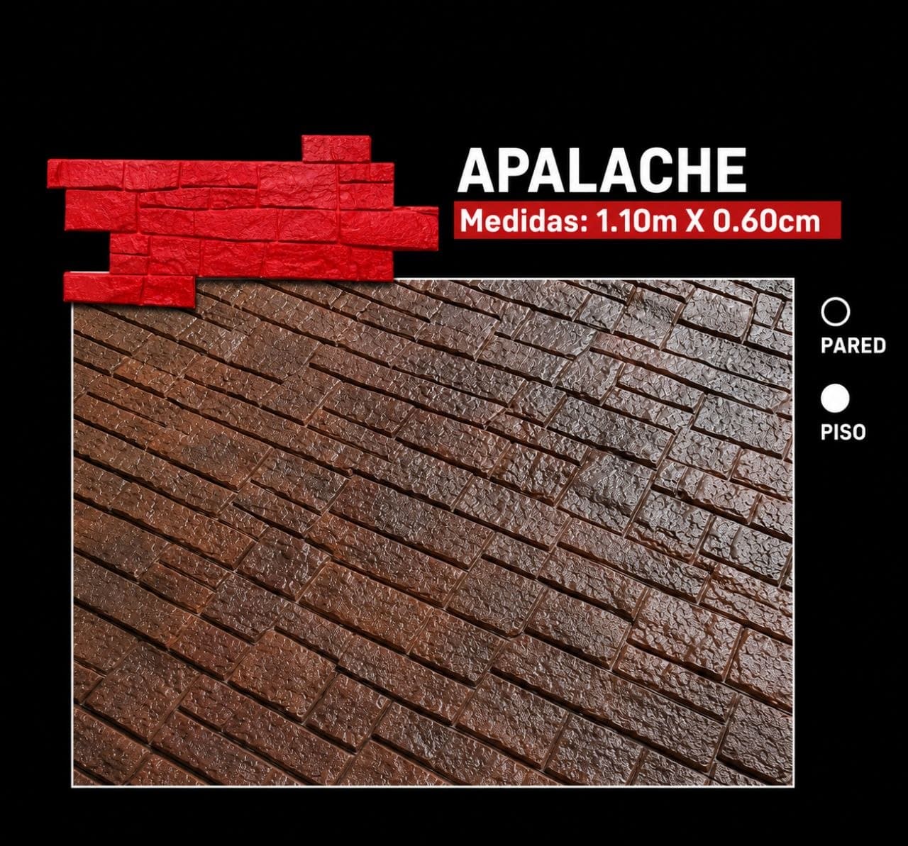 Molde Apalache para concreto estampado
