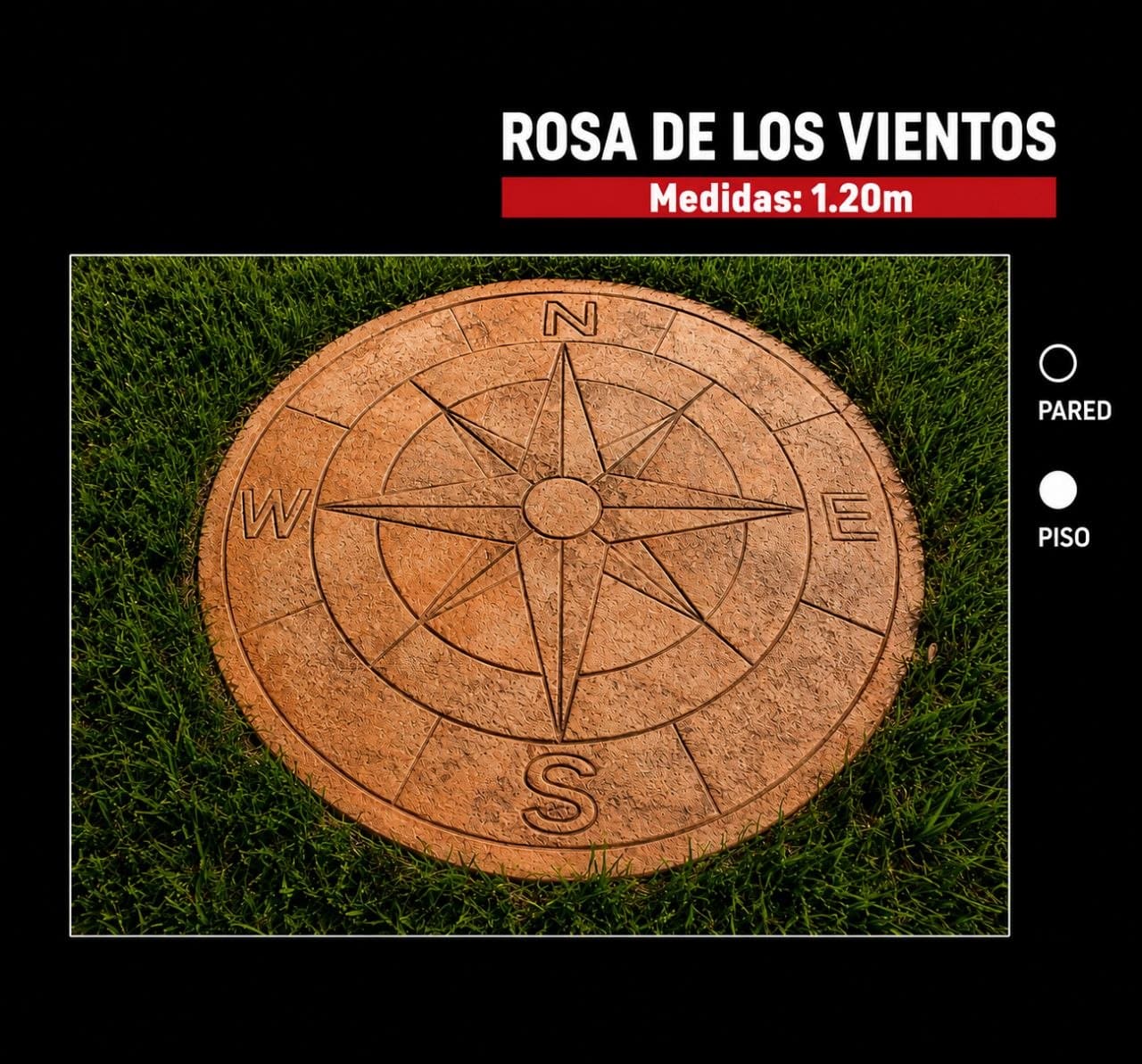 Molde Rosa De Los Vientos para concreto estampado