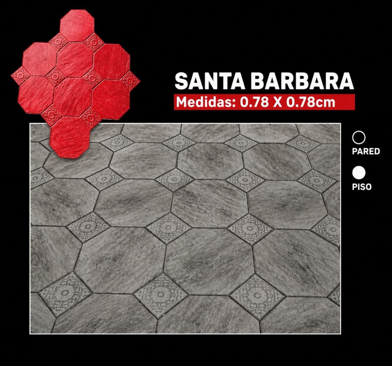 Molde Santa Barbara para concreto estampado