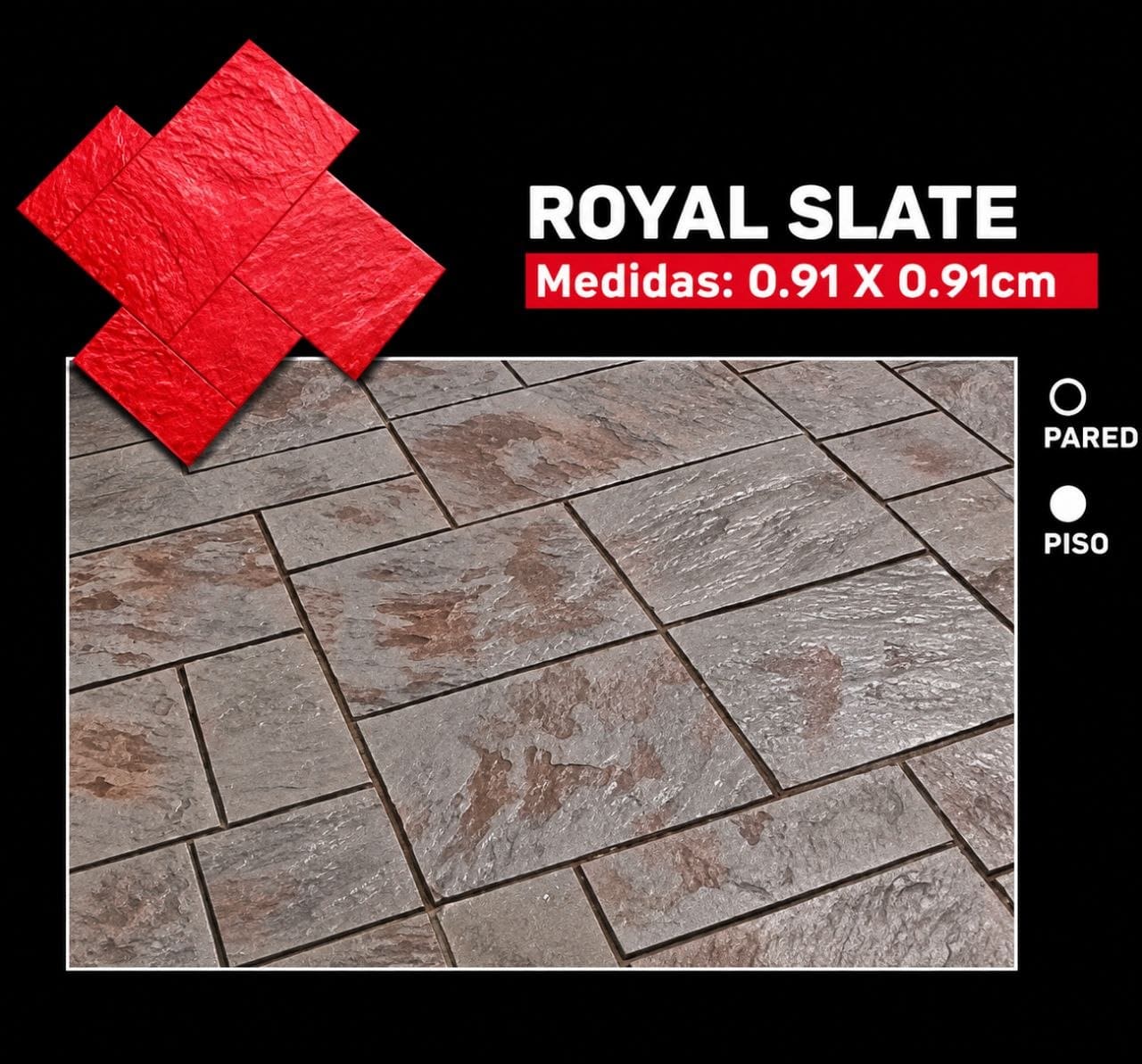 Molde Royal State Plano para concreto estampado